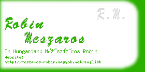 robin meszaros business card